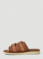 Moto-Mab Shearling Sandals in Brown