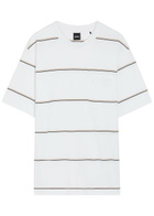 Boss Tigerman Striped Cotton T-shirt White