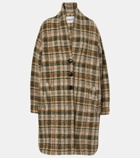 Marant Etoile Gabriel checked wool-blend overcoat