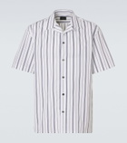 Brioni Striped cotton poplin bowling shirt