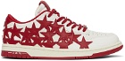 AMIRI Red & White Stars Low Sneakers