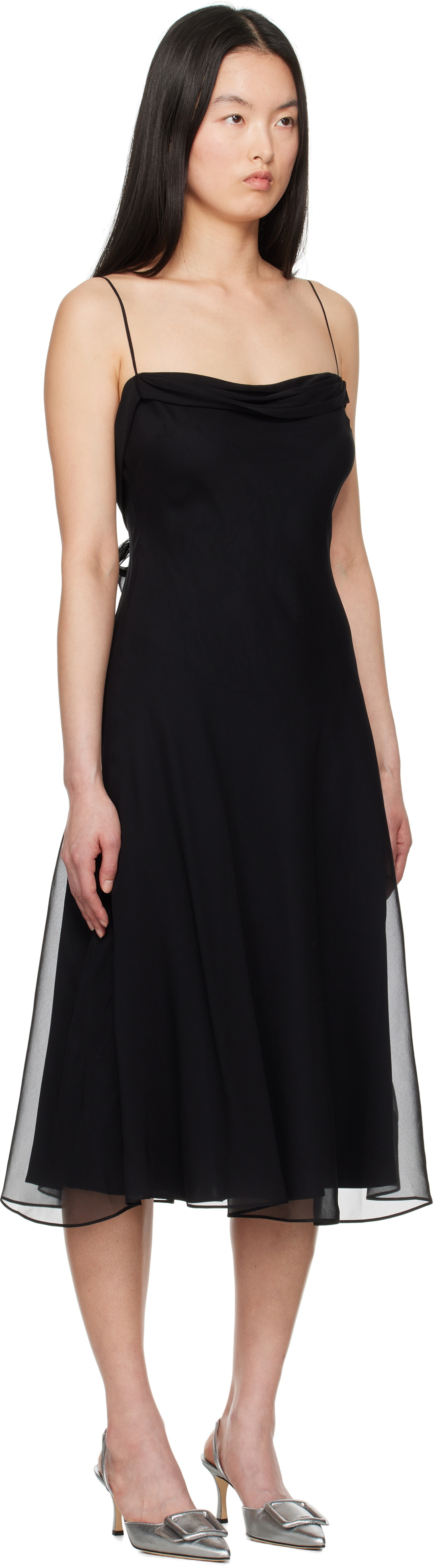 Mirror Palais Black Belladonna Midi Dress