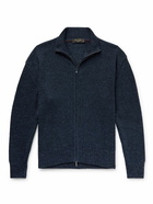 Loro Piana - Silk and Linen-Blend Zip-Up Cardigan - Blue