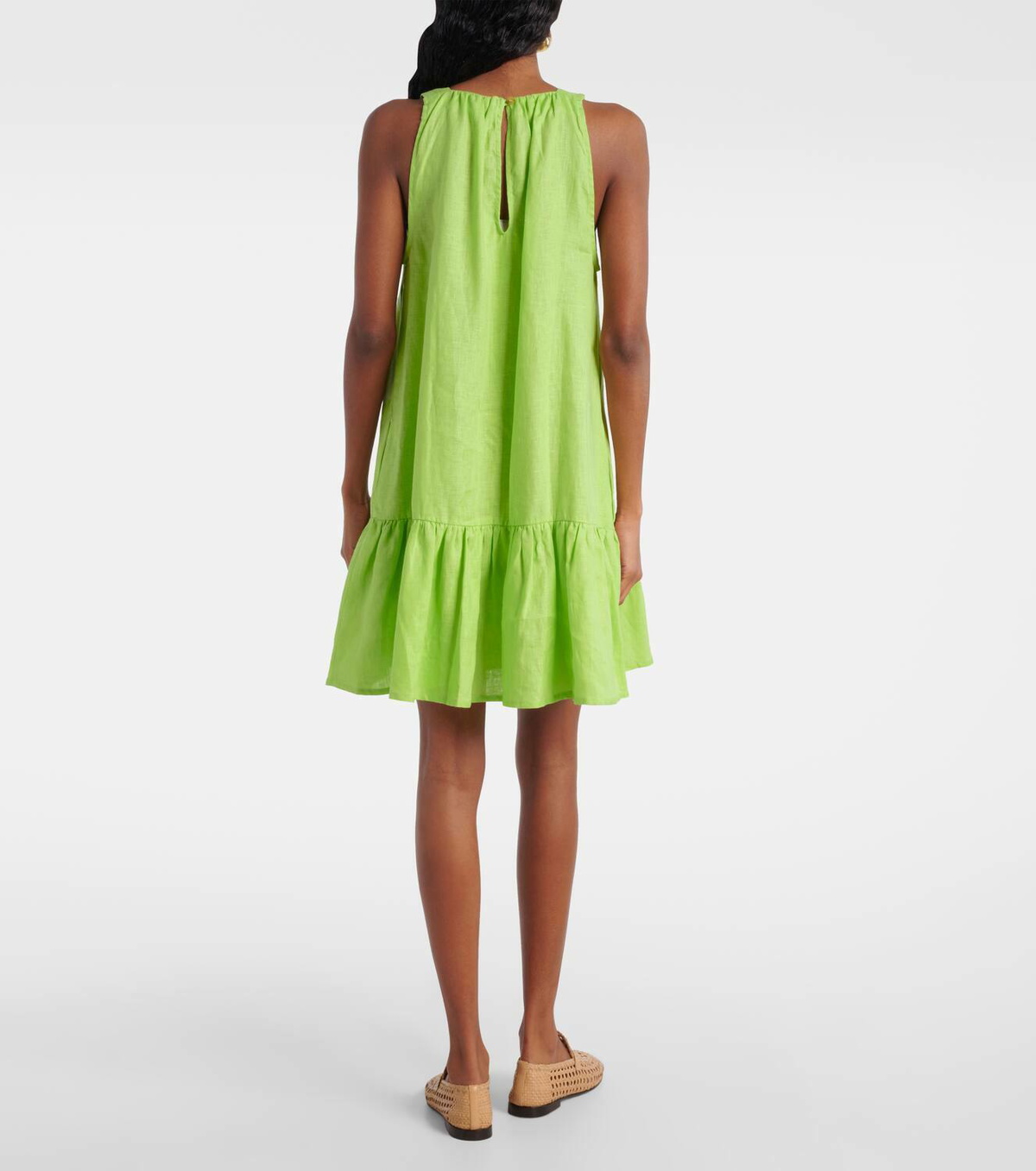 Asceno Adana linen minidress