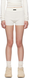 Fear of God ESSENTIALS White Soft Rib Knit Boxer Boy Shorts