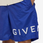 Givenchy Men's Logo Long Swim Short in Ocean Blue