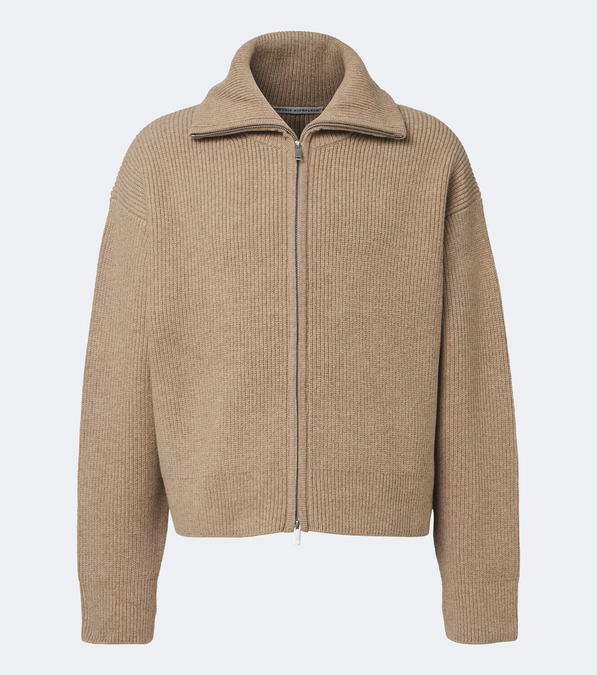 Studio Nicholson Ribbed-knit wool zip-up sweater