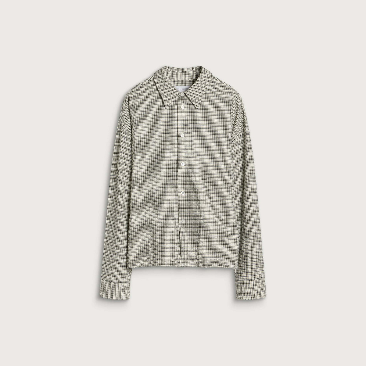 Studio Nicholson Men's Nostra Long Sleeve Shirt in Parchment/Black