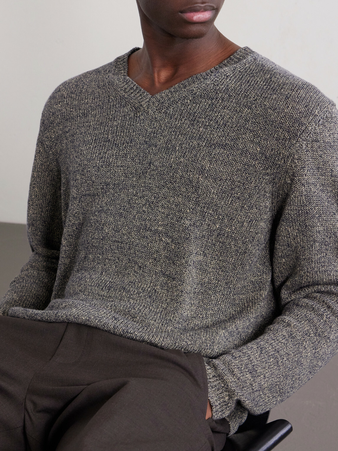 Massimo Alba - Leo Knitted Linen Sweater - Gray
