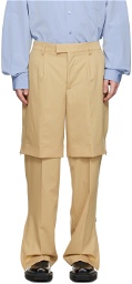VTMNTS Tan Layered Trousers