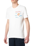 MC2 Saint Barth Man Cotton T-shirt With Aperol Spritz Front Embroidery | Aperol Special Edition