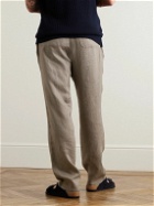 Oliver Spencer - Straight-Leg Belted Linen Trousers - Gray