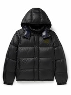 Moncler - Cyclone Convertible Logo-Appliquéd Quilted Shell Hooded Down Jacket - Black