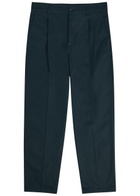 Valentino Garavani Logo-embroidered Twill Chino Trousers Navy