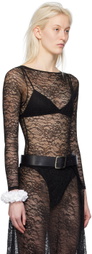 Gil Rodriguez Black Sheer Bodysuit