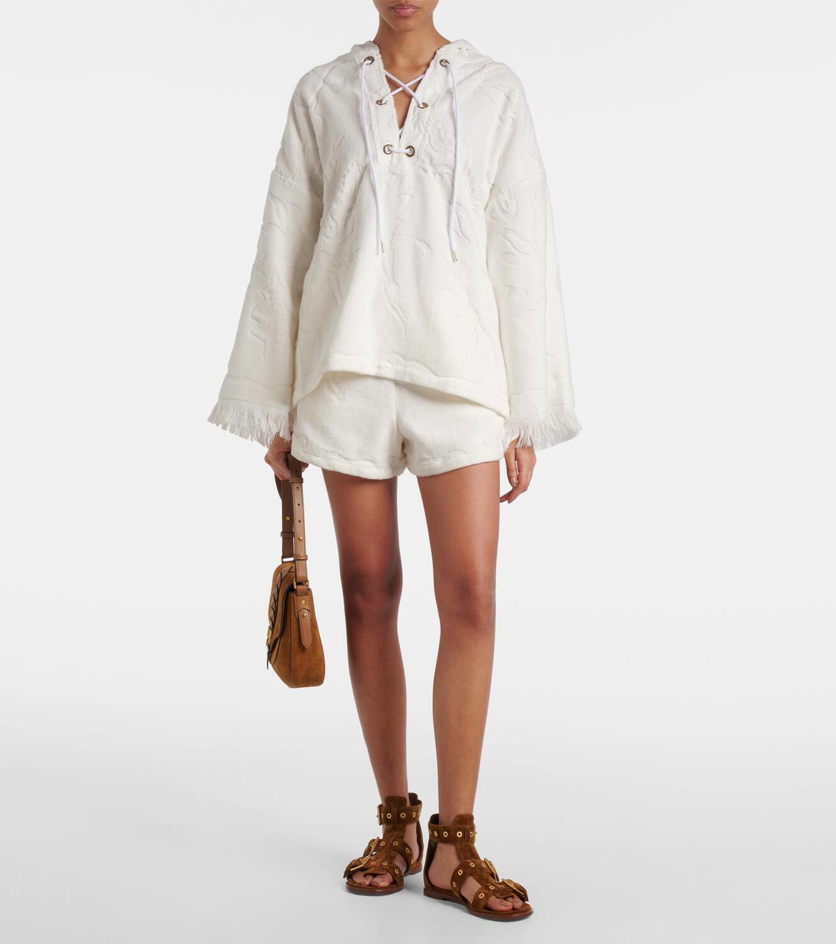 Dorothee Schumacher Cosy Towelling cotton terry jacquard hoodie