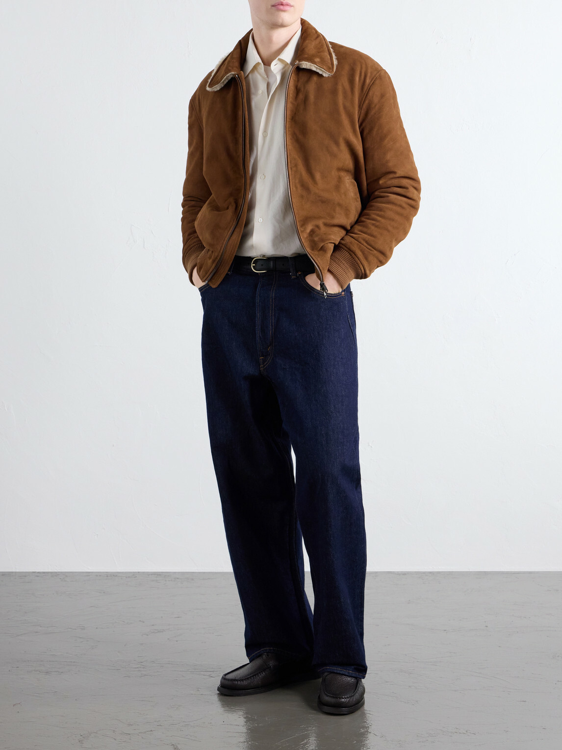 Altea - Iggy Shearling-Trimmed Padded Suede Jacket - Brown