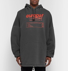 Balenciaga - Oversized Printed Cotton-Blend Jersey Hoodie - Gray