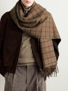 Loro Piana - Double Belt Fringed Checked Cashmere Scarf