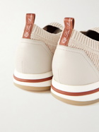 Loro Piana - 360 Lp Flexy Walk Leather-Trimmed Linen and Silk-Blend Slip-On Sneakers - Neutrals