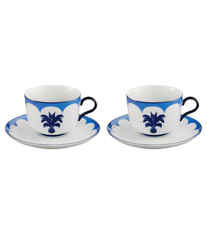 Photo: Aquazzura Casa Jaipur set of 2 teacups and saucers