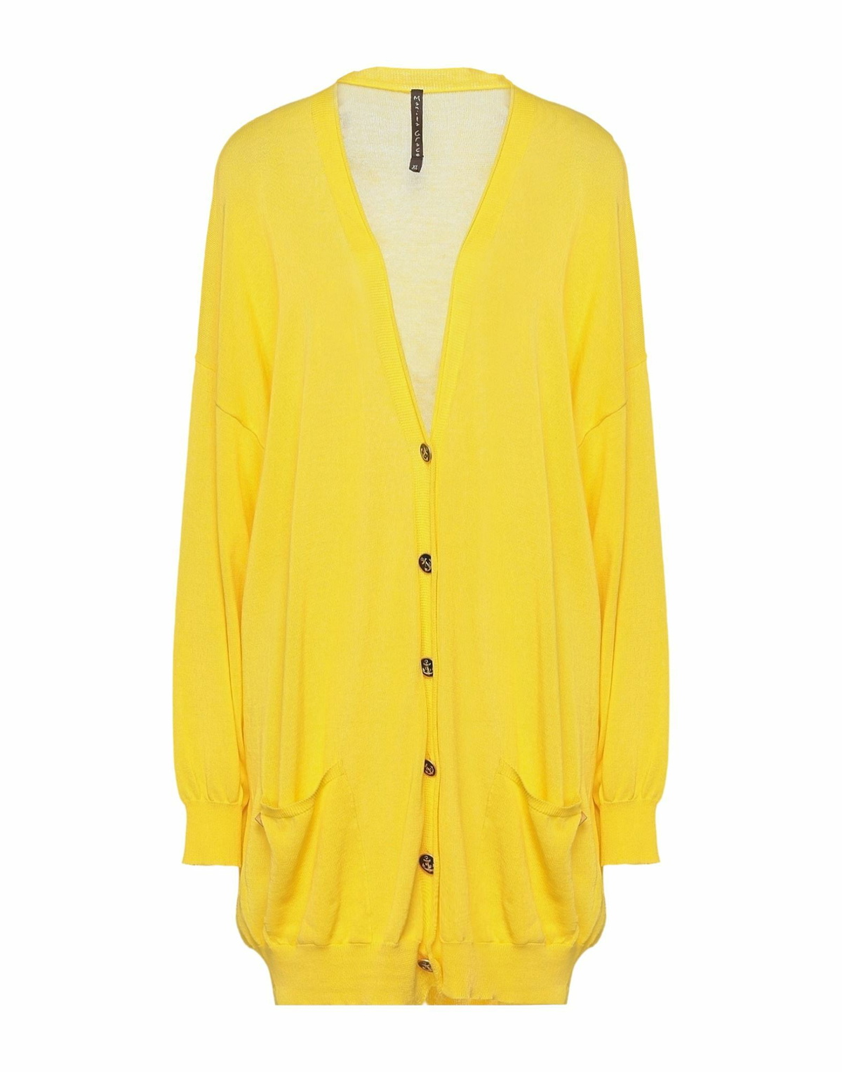 Manila Grace Womens Cardigan in Yellow