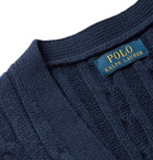 Polo Ralph Lauren - Slim-Fit Cable-Knit Wool and Cashmere-Blend Sweater Vest - Blue