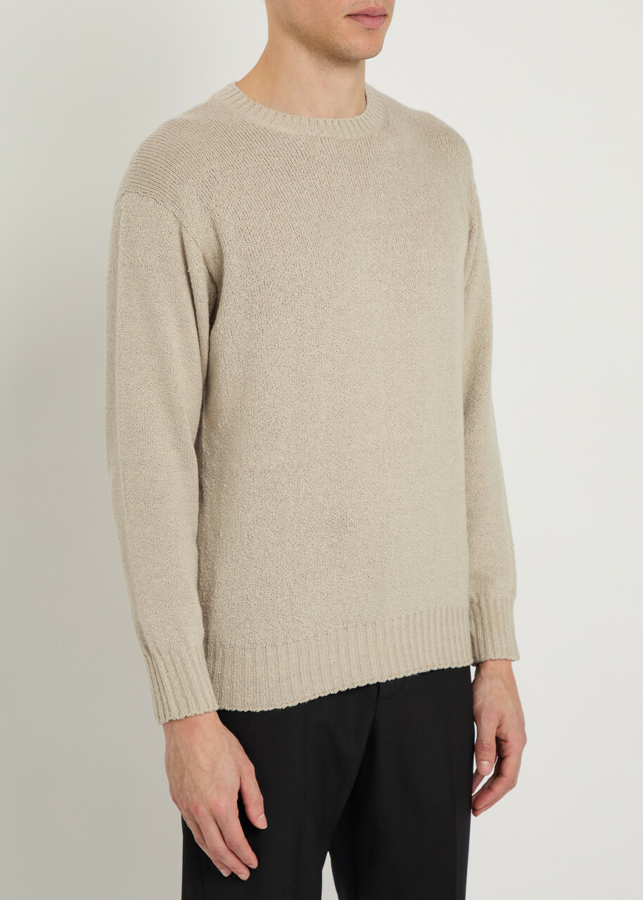 Tods Crew-neck Cotton-knit Jumper Off White