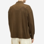 MHL by Margaret Howell Men's Thermal Mock Neck Sweatshirt in Bark
