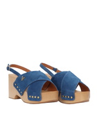 Via Roma 15 Wooden Heeled Sandals