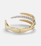 Yeprem Golden Strada 18kt white and yellow gold bangle with diamonds