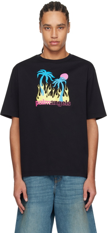 Photo: Palm Angels Black Burning Oasi T-shirt