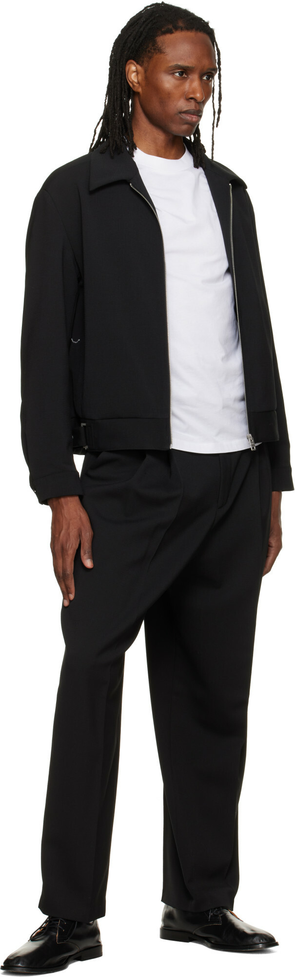 Hugo Black Modern-Fit Performance-Stretch Canvas Jacket