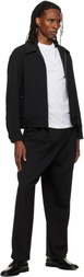 Hugo Black Modern-Fit Performance-Stretch Canvas Jacket