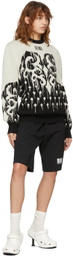 VTMNTS Beige & Black Barcode Slavic Sweater