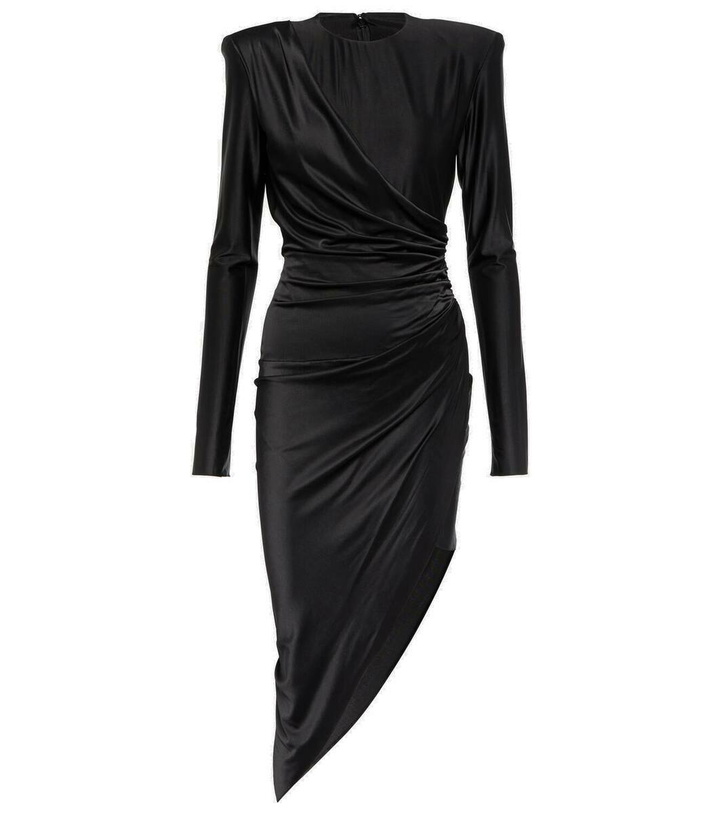 Photo: Alexandre Vauthier Asymmetric draped jersey minidress