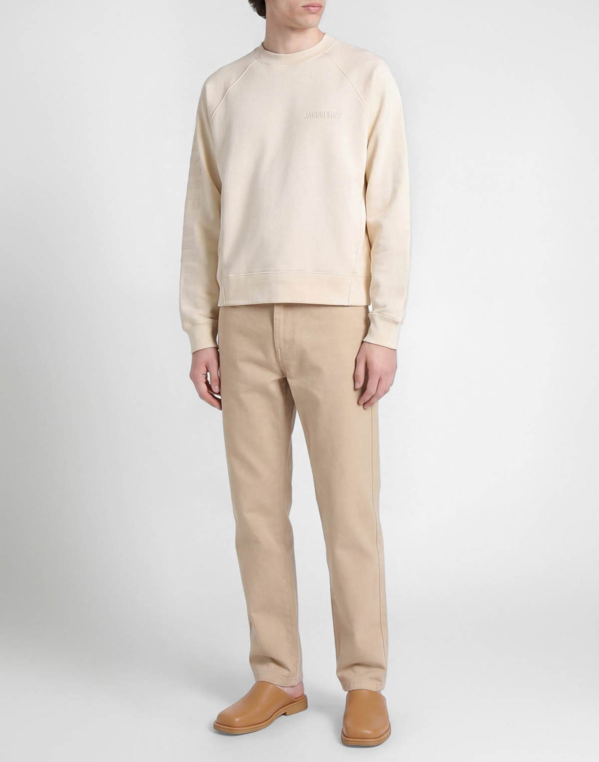 Jacquemus Mens Sweatshirt Cream