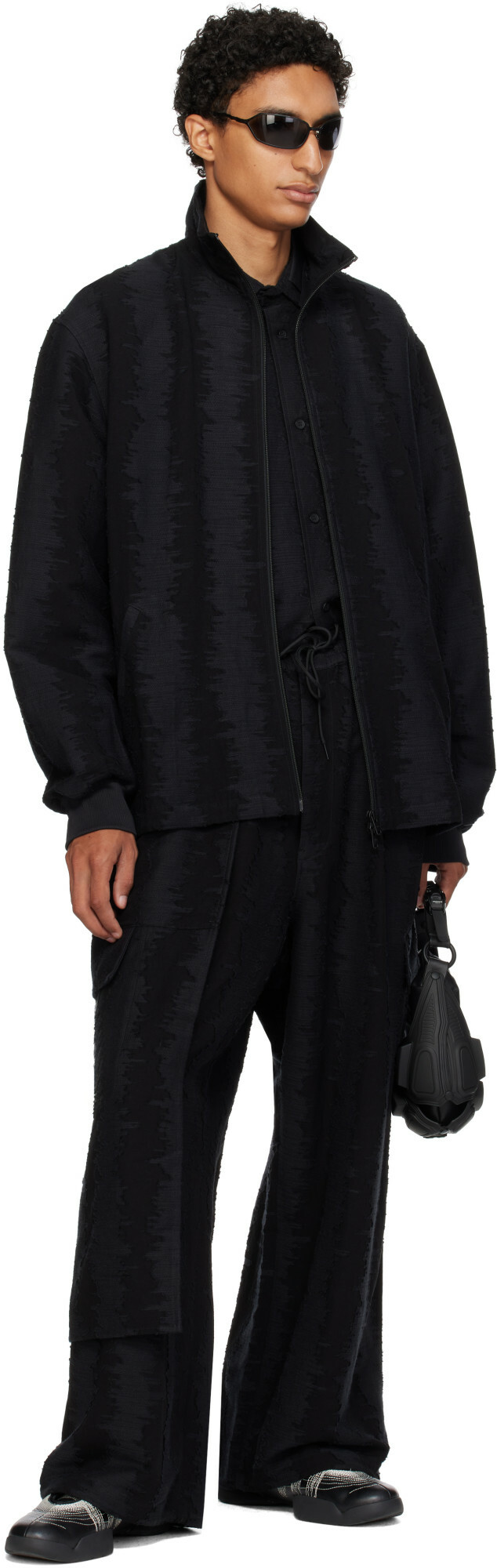 Y-3 Black Deco Stitch Track Jacket