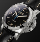 Panerai - Luminor 1950 3 Days Chrono Flyback Automatic Acciaio 44mm Stainless Steel and Leather Watch, Ref. No. PAM00524 - Black