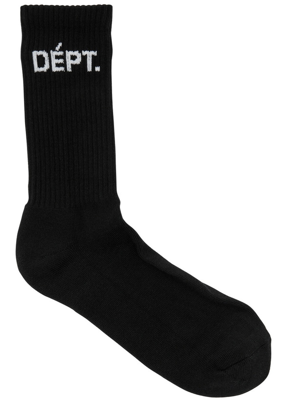 Photo: Gallery Dept. Logo-intarsia Cotton-blend Socks - Black - One Size