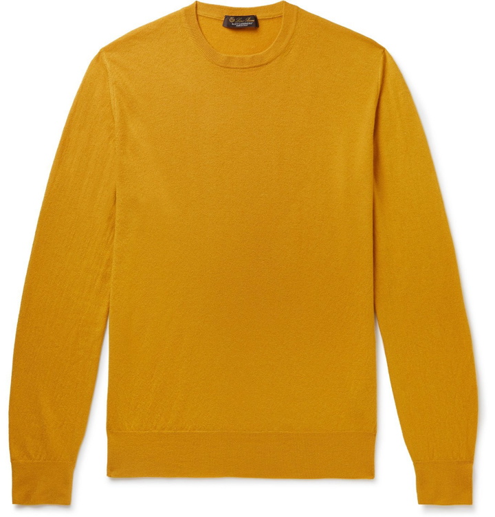 Photo: Loro Piana - Slim-Fit Baby Cashmere Sweater - Yellow