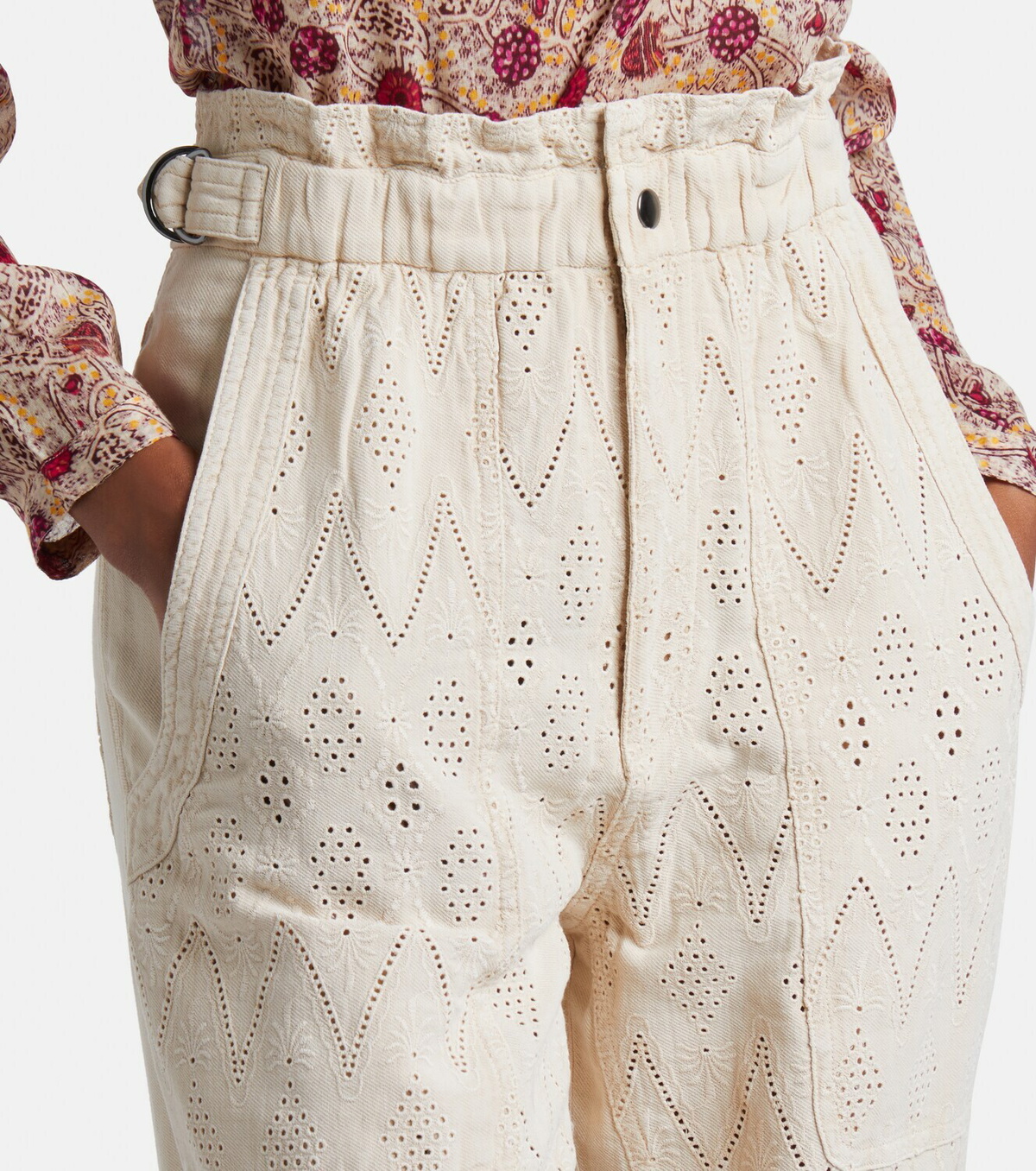 Marant Etoile Kylea broderie anglaise straight jeans