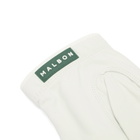 Malbon Men's Buckets Glove in White