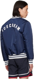 ICECREAM Navy 'IC' Classic Bomber Jacket