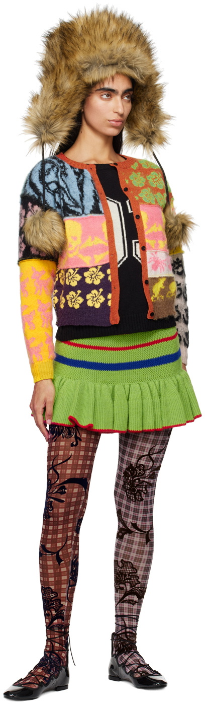 Ashley Williams Multicolor Patchwork Cardigan