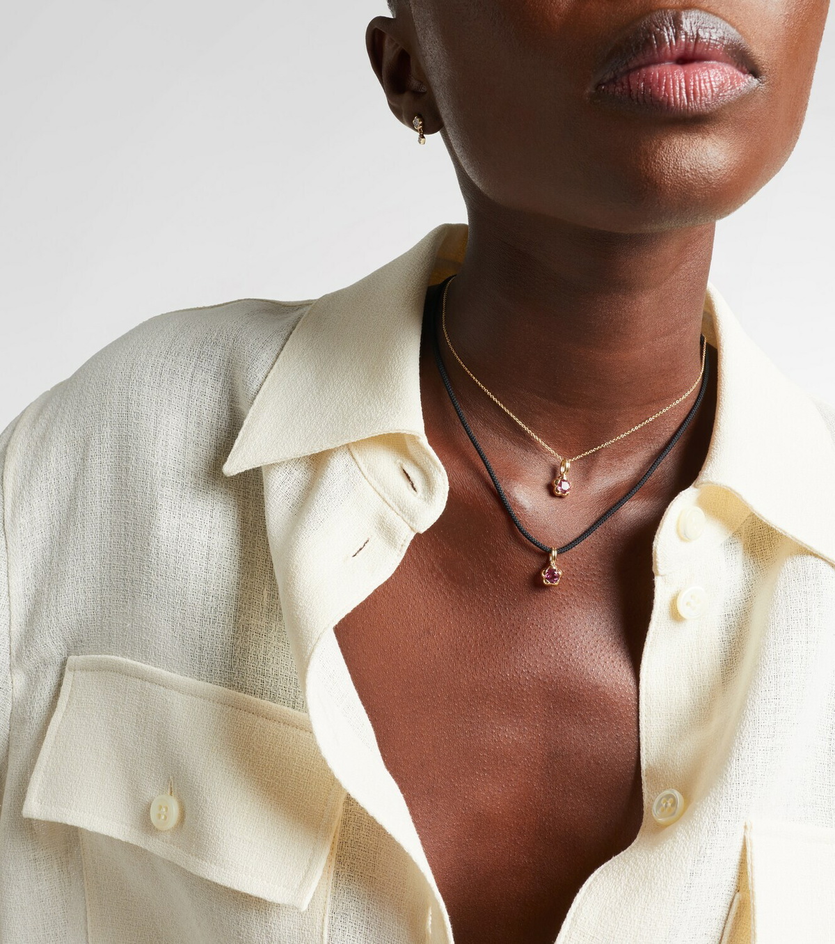 Stone and Strand Festival Vibes 14kt gold choker with tourmaline