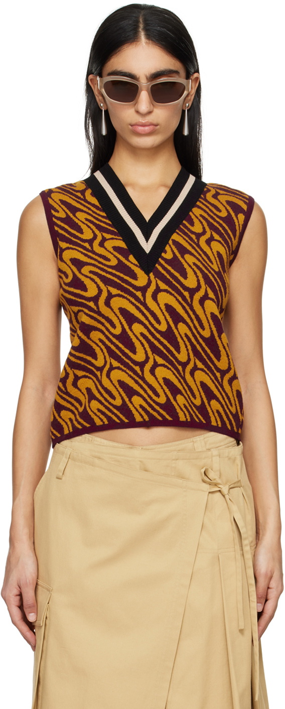 Dries Van Noten Red Stripe Vest