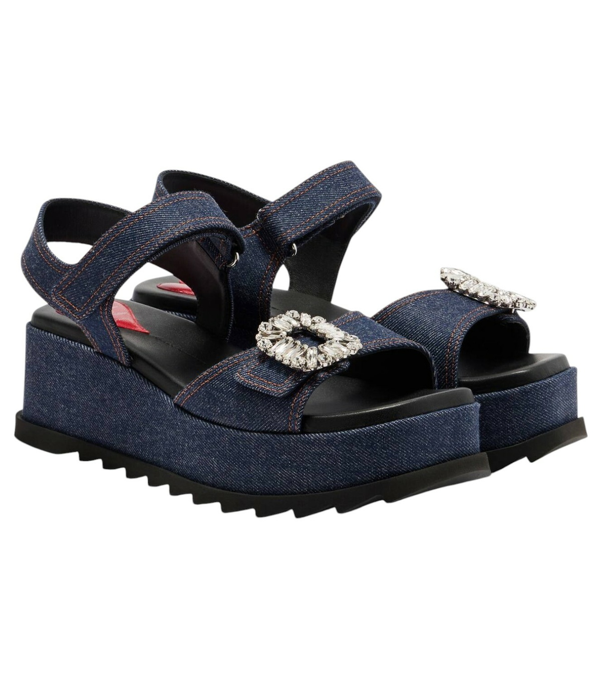 【関税込み】ROGER VIVIER Marlene' sandals ROGER VIVIER Marlene 100 crystal-embellished satin sandals