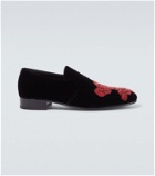 Alexander McQueen Embellished suede loafers