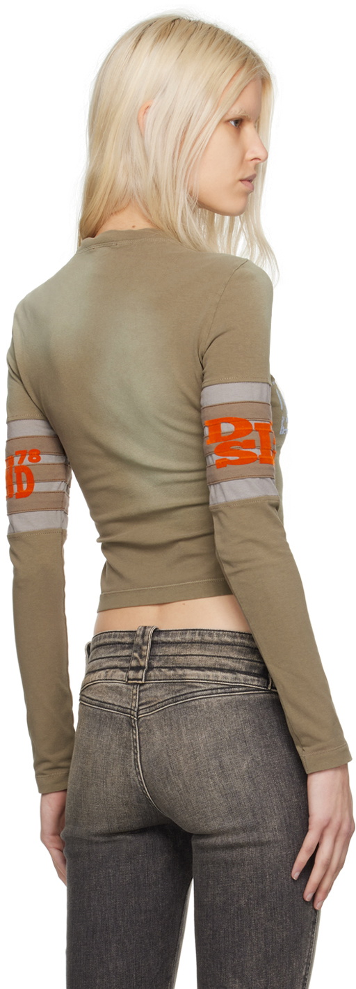Tシャツ・カットソー DIESEL T-SHIRTS KHAKI Men's T-shirt with sun-faded treatment | Beige | Diesel